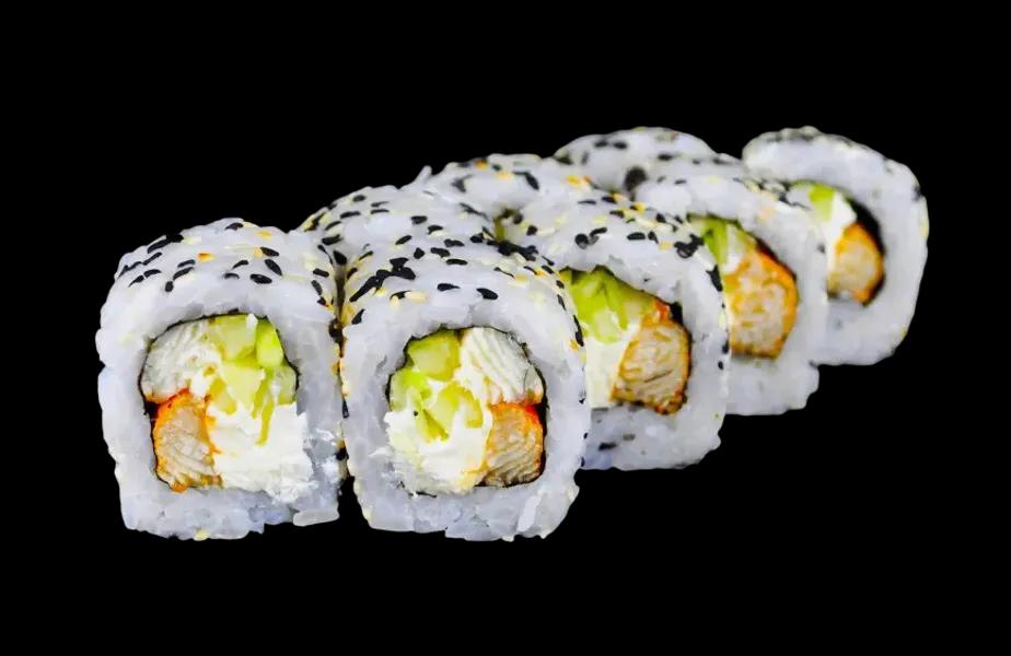 Калифорния с креветкой в кунжуте
